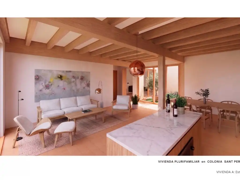 Sala d'estar de Àtic en venda en Artà amb Aire condicionat, Terrassa i Piscina