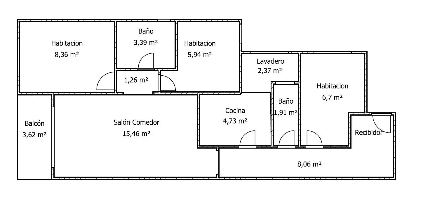 Flat with terrace for sale in CASP, imagen 20