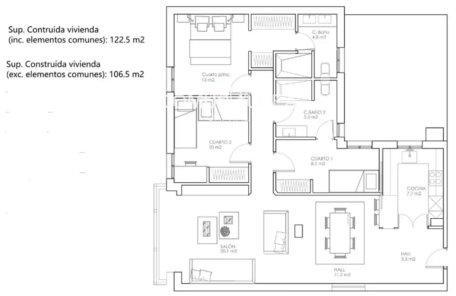 Wohnung mit Terrasse zum Verkauf in Antonio Toledano, imagen 12
