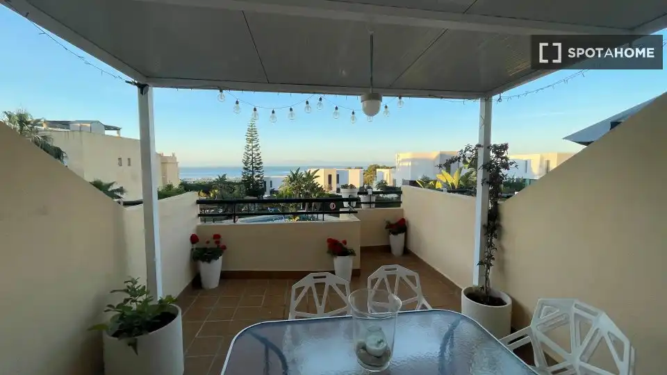 Terrace of Apartments for share in Mijas  with Air Conditioner, Heating and Terrace