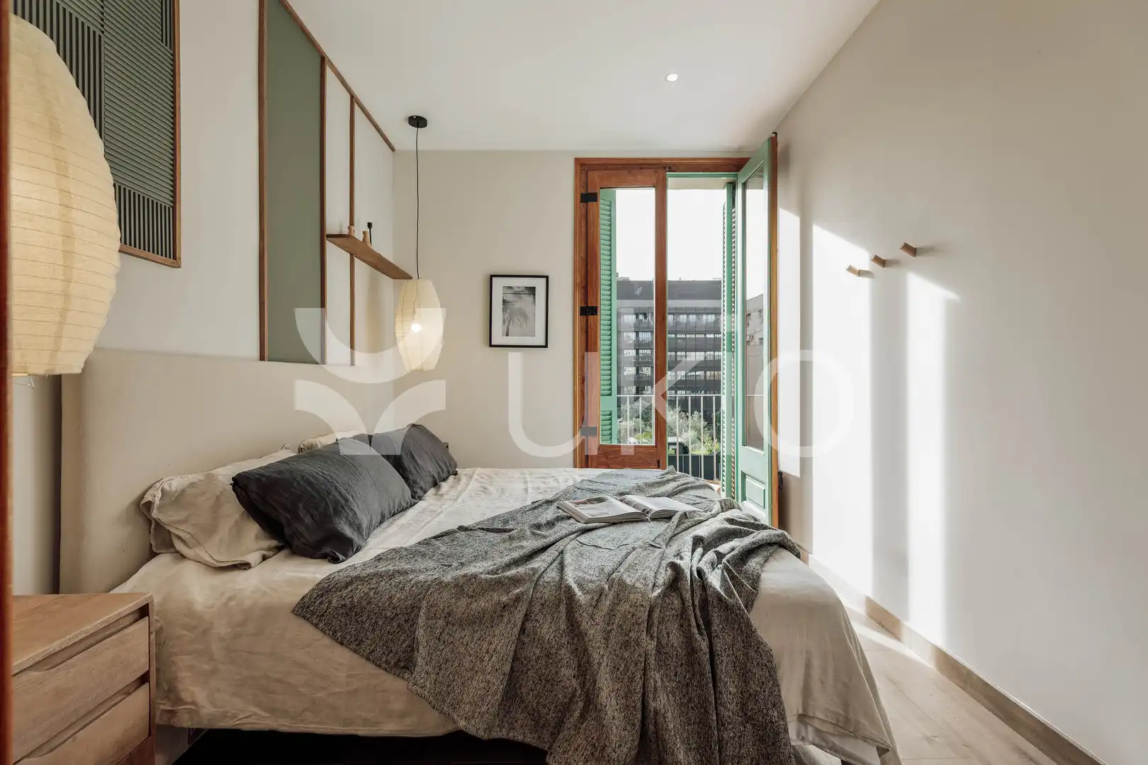 Habitación de Apartamento de alquiler en Barcelona con Aire acondicionado, Calefacción y Amueblado