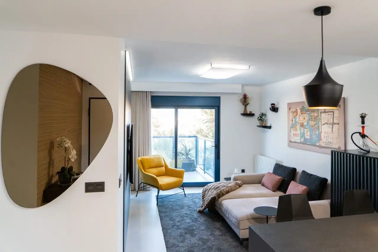 Sala d'estar de Apartament en venda en Torrevieja amb Aire condicionat, Calefacció i Jardí privat