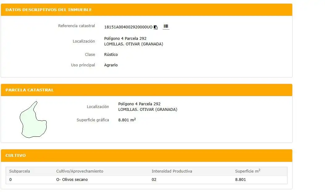 Jardín de Terreno en venta en Otívar