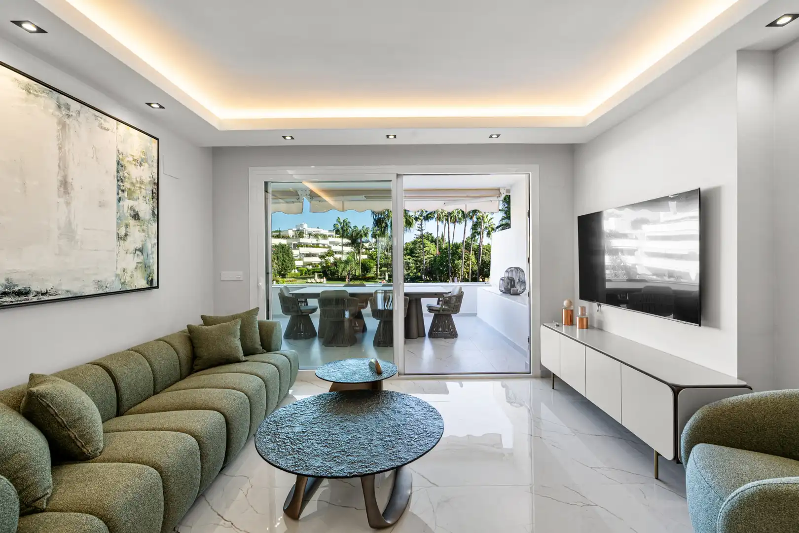 Sala de estar de Apartamento en venta en Marbella con Aire acondicionado, Terraza y Trastero