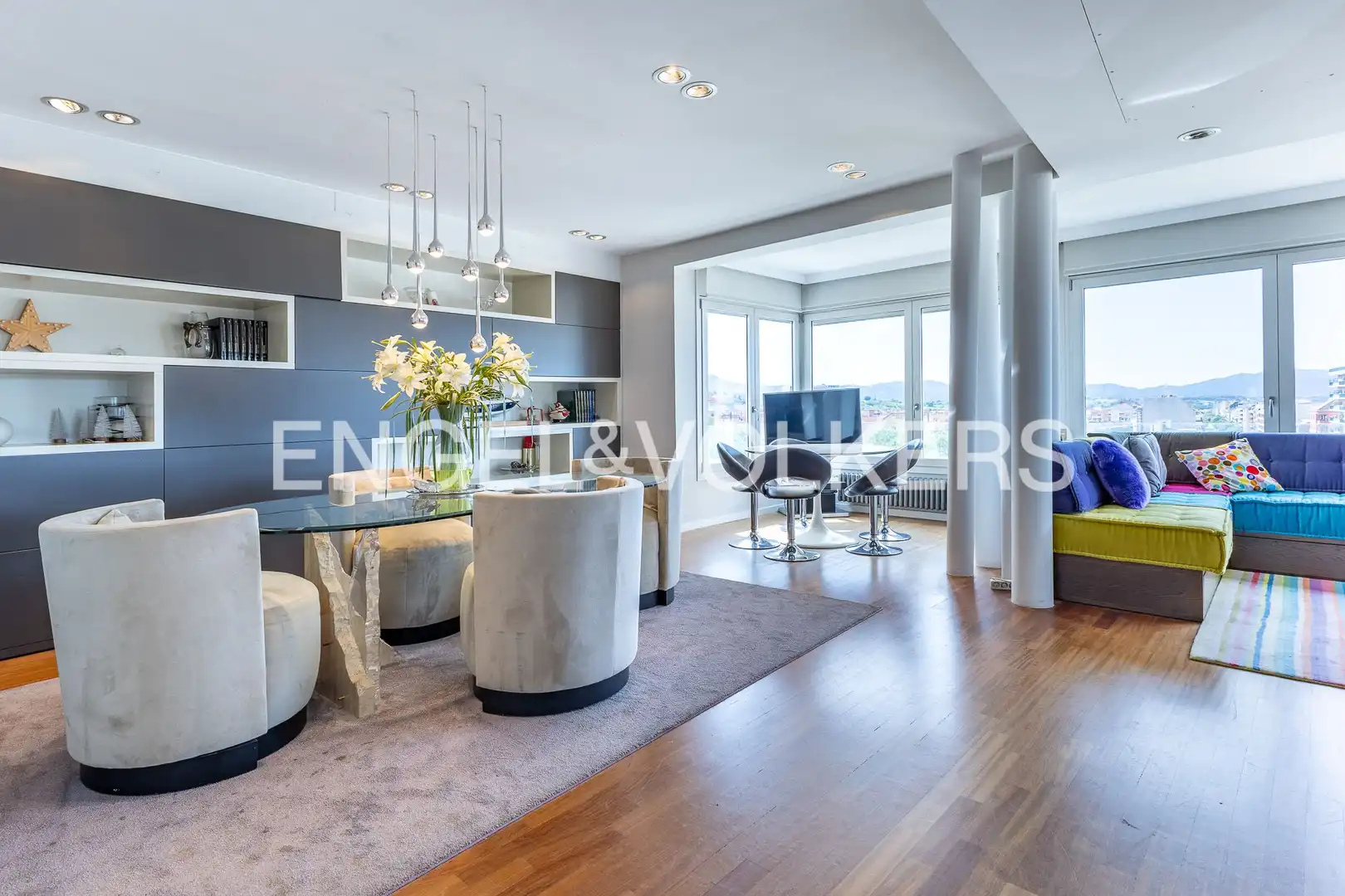 Sala de estar de Piso en venta en Granollers con Calefacción, Parquet y Terraza
