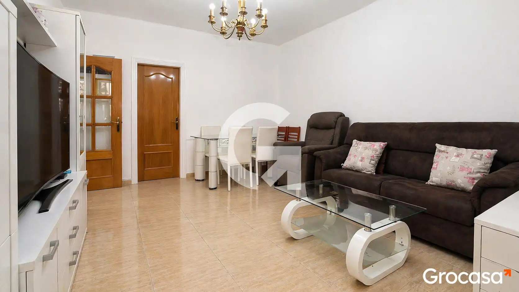 Sala d'estar de Pis en venda en Esplugues de Llobregat amb Aire condicionat, Terrassa i Traster