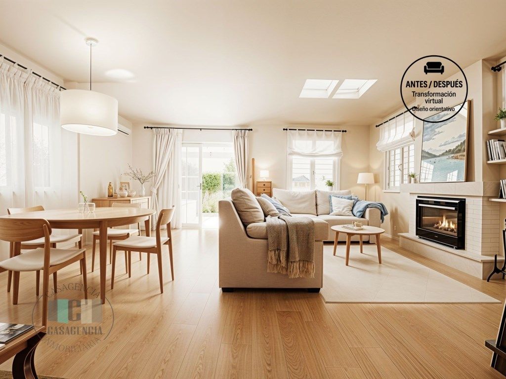 Sala d'estar de Casa o xalet en venda en Benicasim / Benicàssim amb Aire condicionat, Jardí privat i Terrassa