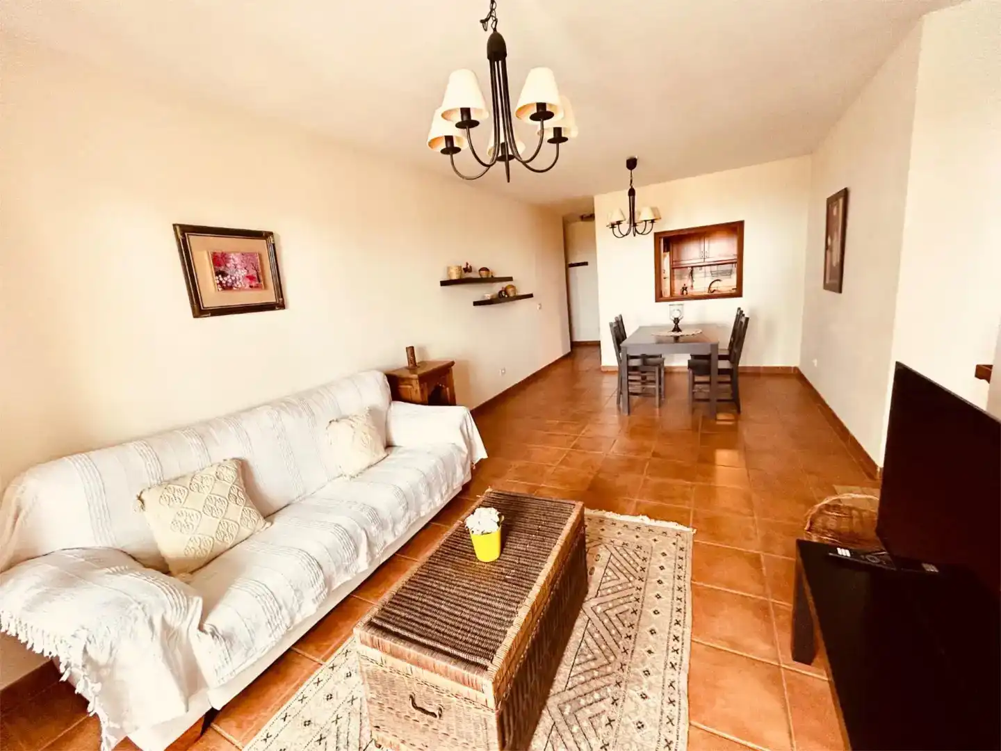 Wohnzimmer von Wohnung zur Miete in Santa Úrsula mit Schwimmbad, Möbliert und Balkon