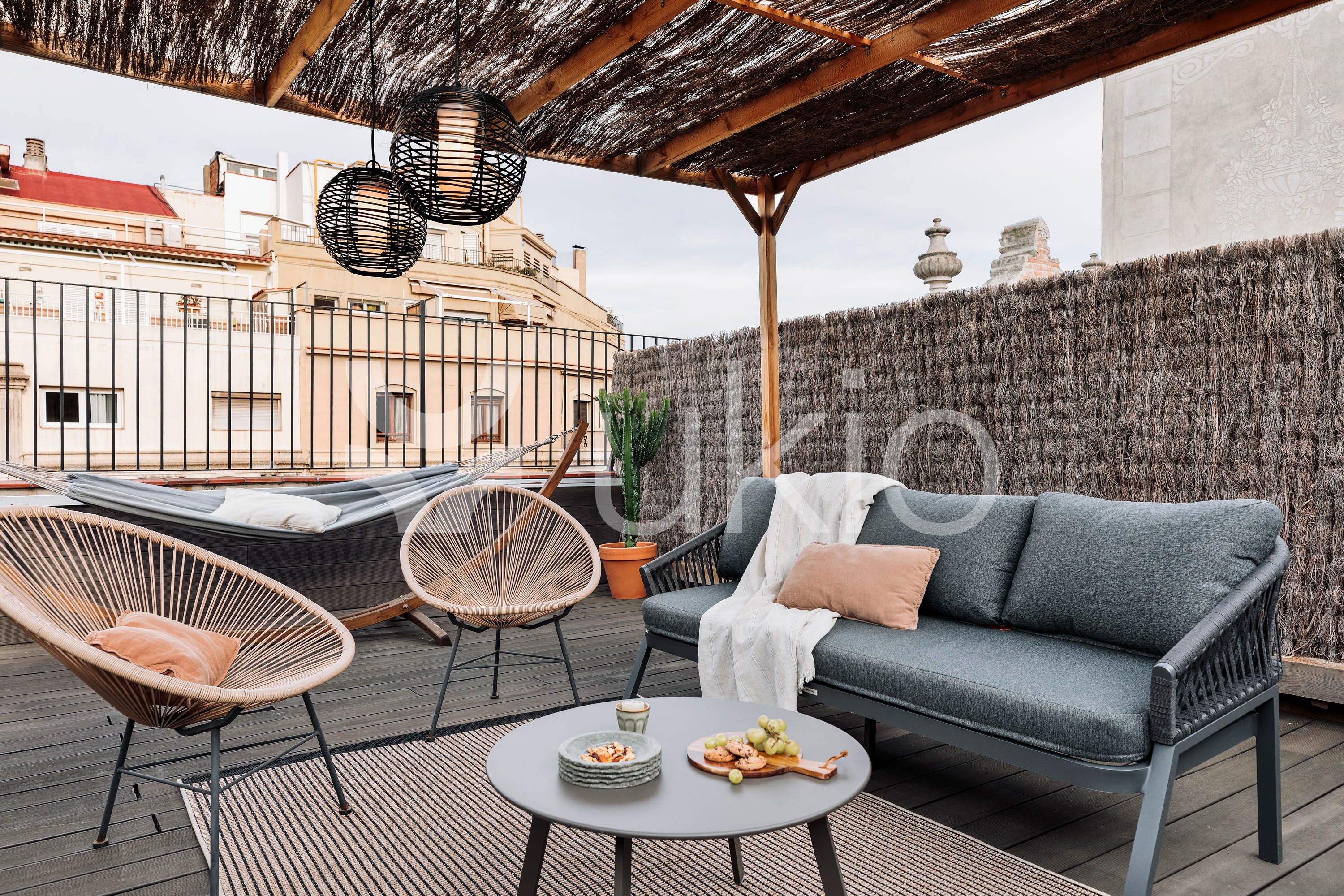Terrace of Apartment to rent in  Barcelona Capital  with Air Conditioner, Terrace and Furnished