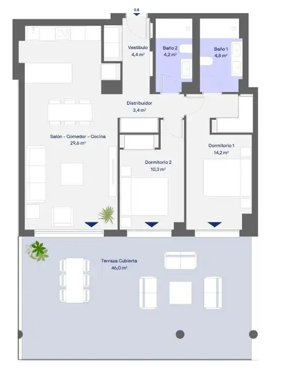 Flat for sale in Marbella  with Air Conditioner, Private garden and Terrace