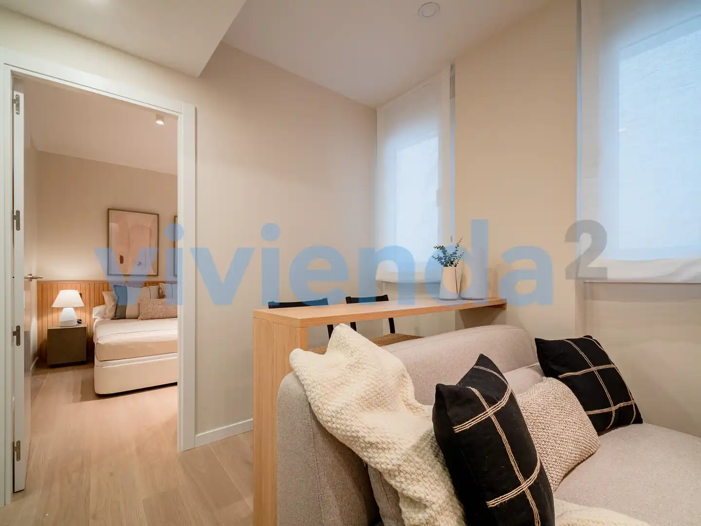 Wohnzimmer von Wohnung zur Miete in Madrid mit Klimaanlage, Heizung und Balkon