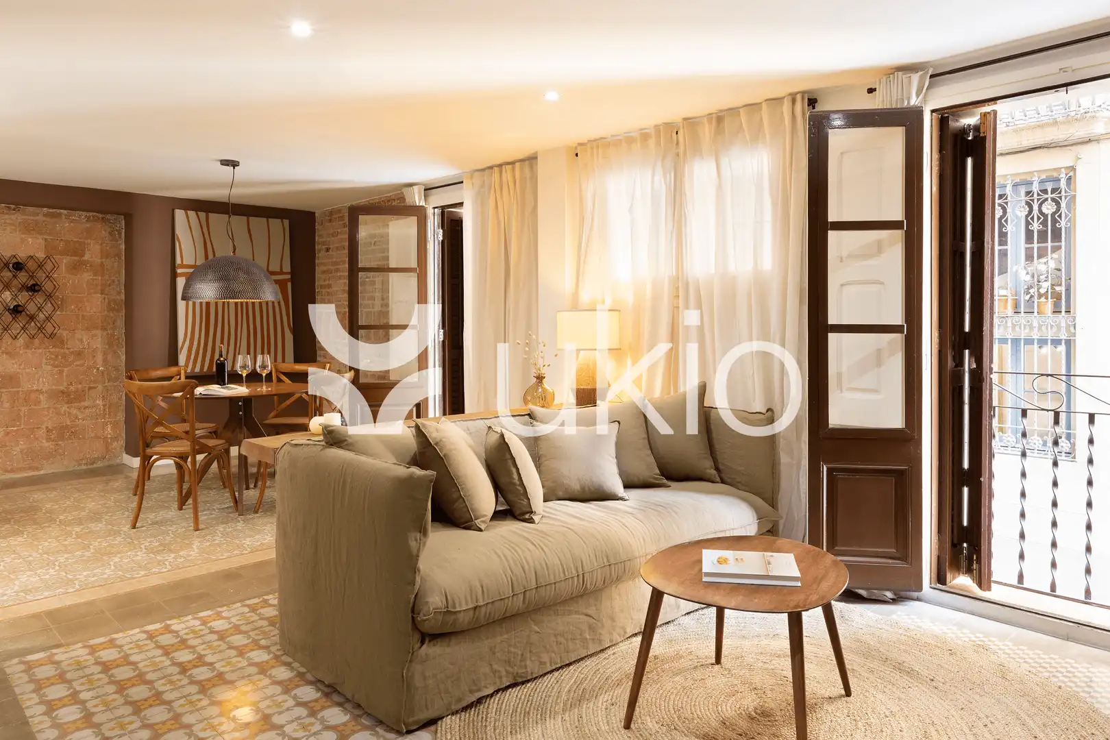 Living room of Apartments for rent in Barcelona  with Air Conditioner, Heating and Furnished
