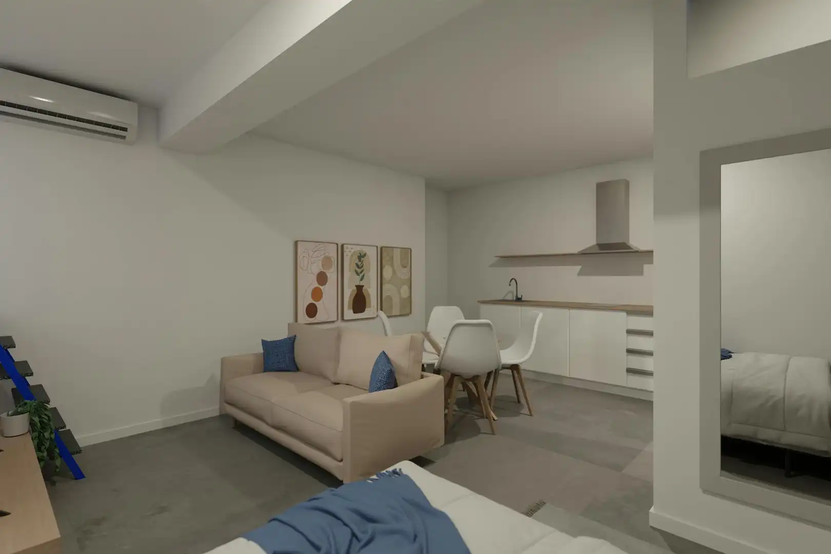 Living room of Flat for rent in Valencia  with Air Conditioner, Furnished and Washing machine