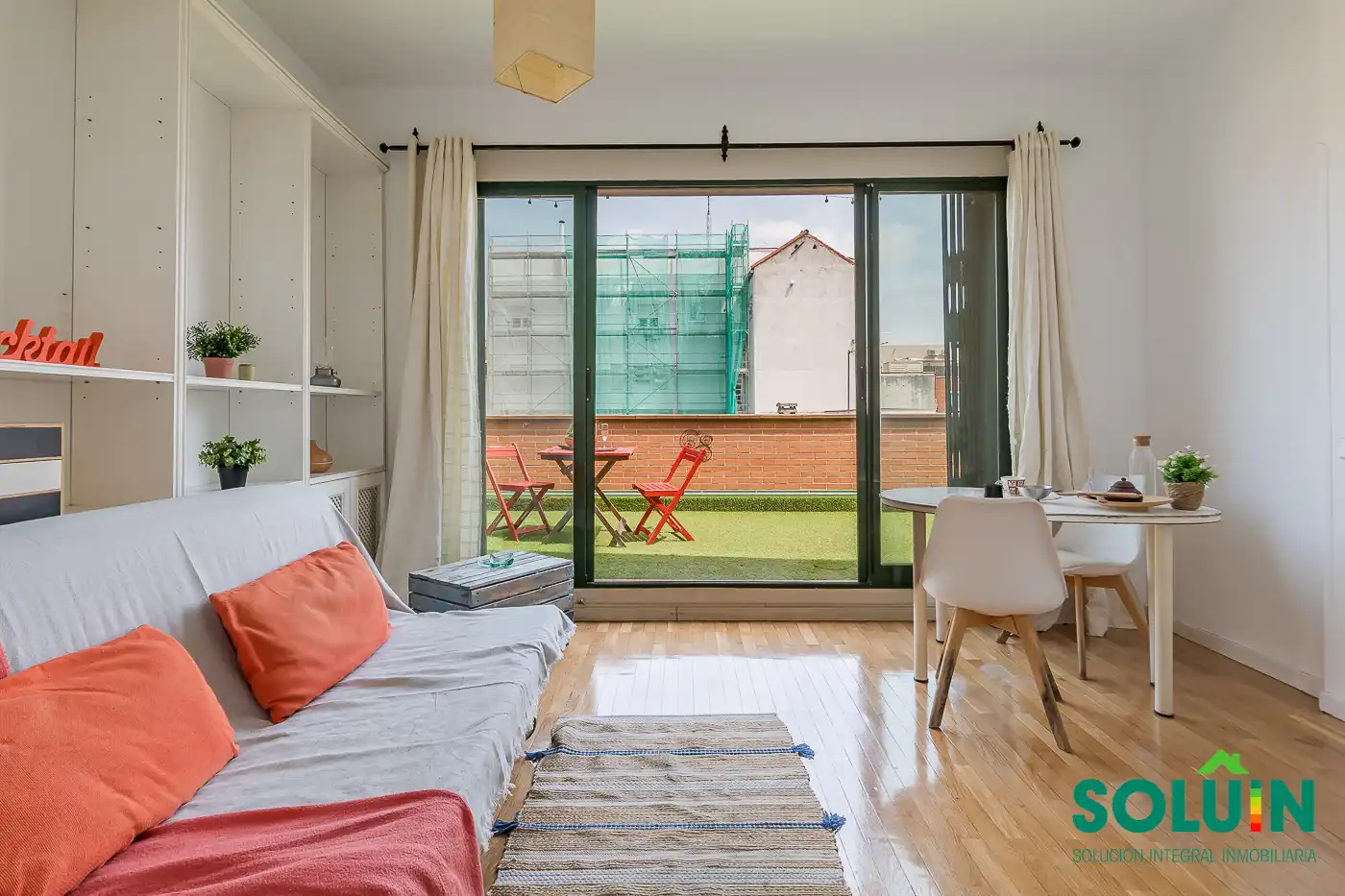 Terrasse von Dachboden zur Miete in Madrid mit Klimaanlage, Heizung und Parkett