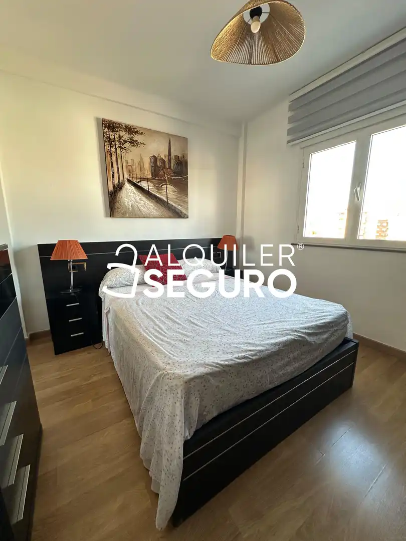 Schlafzimmer von Wohnung zur Miete in Málaga mit Klimaanlage und Möbliert