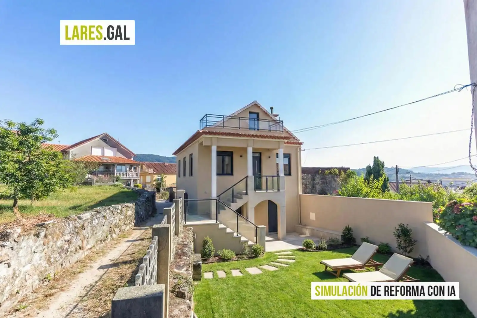 Vista exterior de Casa o xalet en venda en Cangas  amb Terrassa