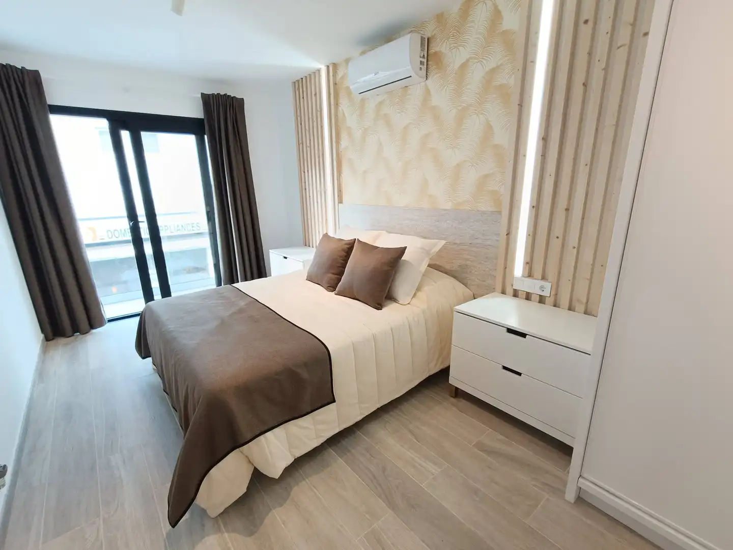 Dormitori de Apartament de lloguer en Mogán amb Aire condicionat, Terrassa i Moblat