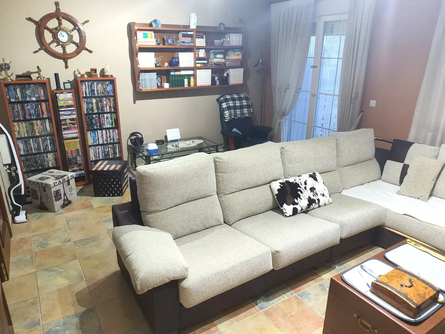 Sala de estar de Casa adosada en venta en Zarratón con Calefacción, Terraza y Amueblado
