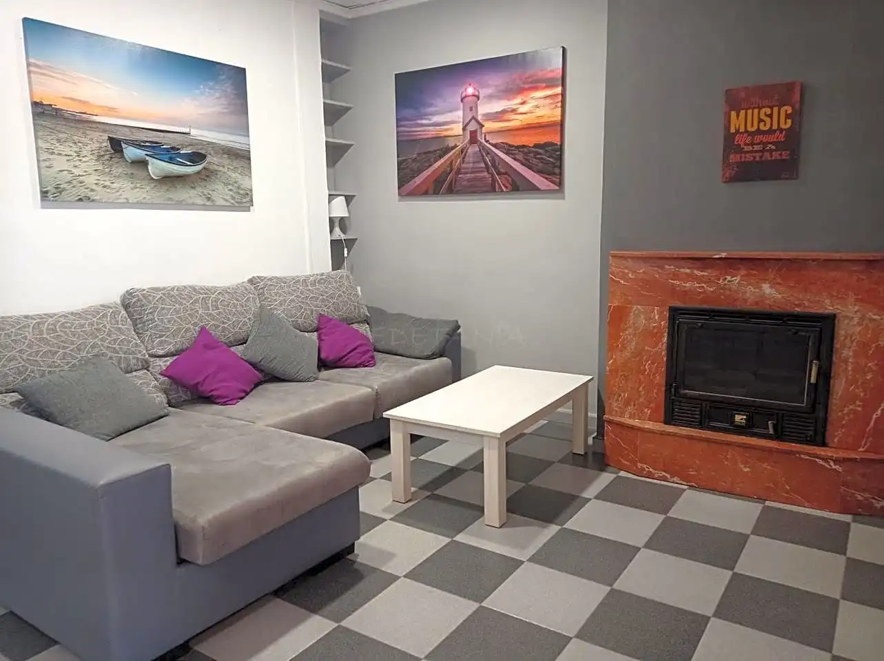 Sala de estar de Apartamento en venta en Alfara del Patriarca con Amueblado y Balcón