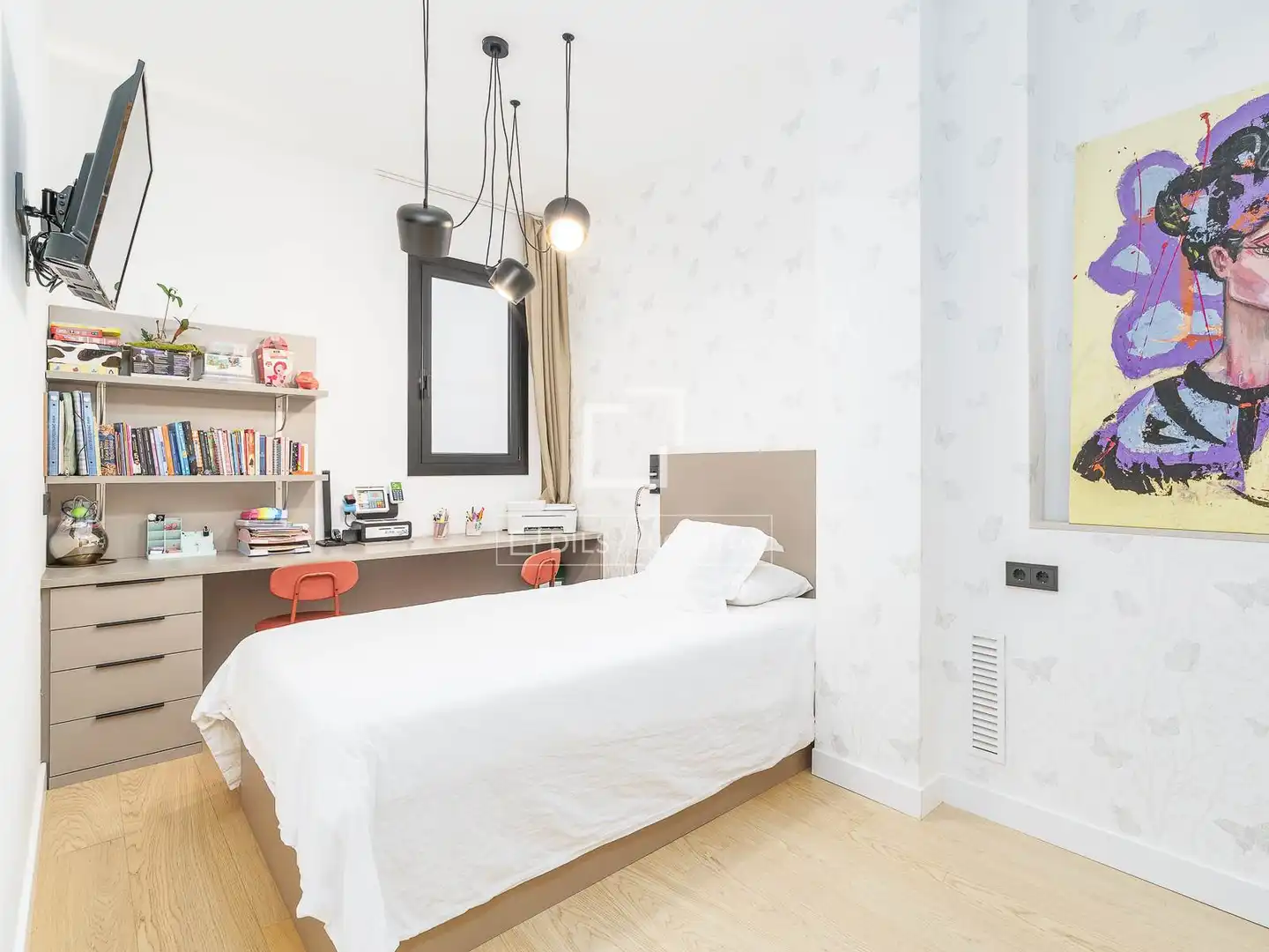 Schlafzimmer von Wohnung zum Verkauf in Barcelona mit Klimaanlage, Terrasse und Balkon