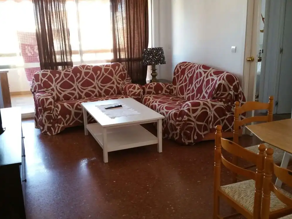 Wohnzimmer von Wohnung zur Miete in Torremolinos mit Klimaanlage, Heizung und Terrasse