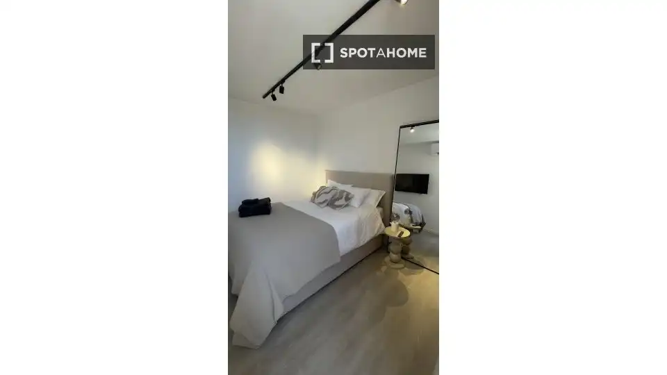 Schlafzimmer von Wohnung zur untervermieten in  Palma de Mallorca mit Klimaanlage, Terrasse und Möbliert