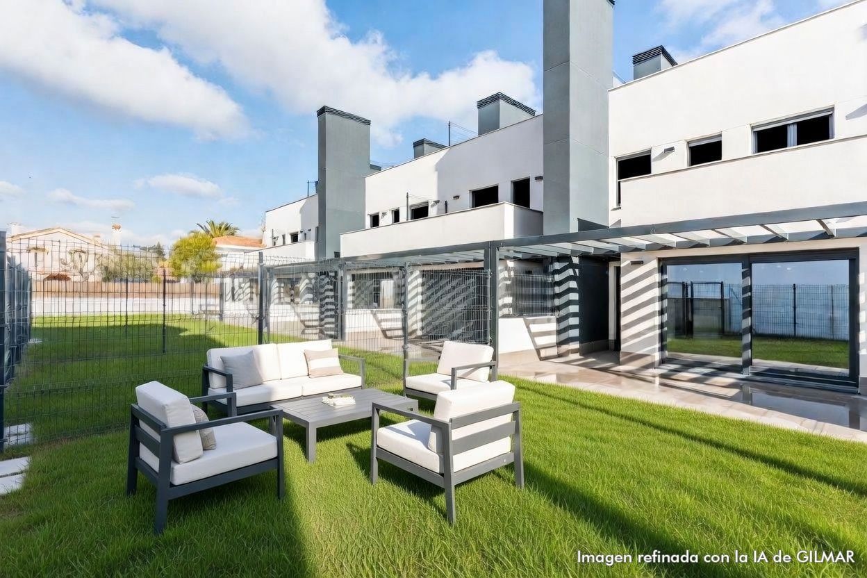 Terraza de Casa adosada en venta en Las Rozas de Madrid con Aire acondicionado, Calefacción y Jardín privado