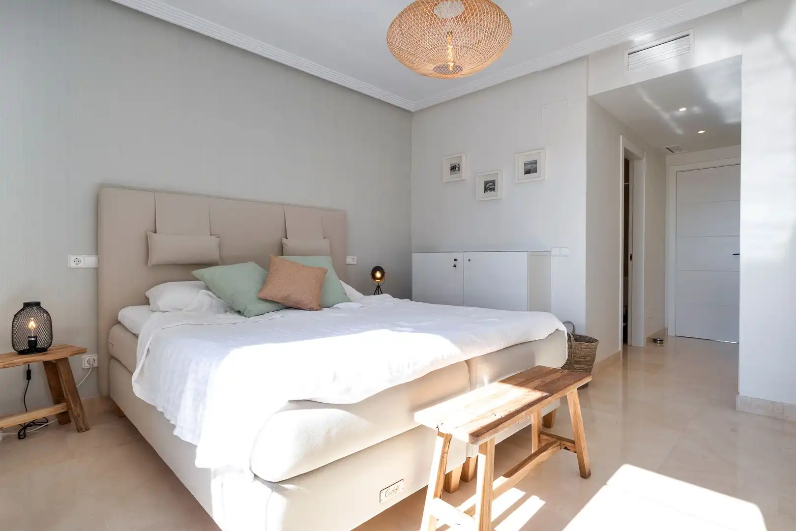 Schlafzimmer von Maisonette zur Miete in Benahavís mit Klimaanlage, Heizung und Privatgarten