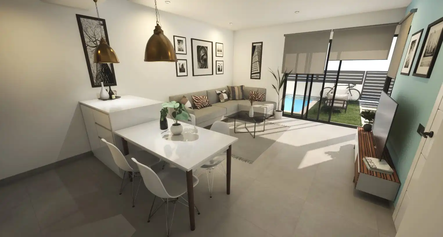 Sala d'estar de Casa o xalet en venda en Los Alcázares amb Aire condicionat, Jardí privat i Terrassa