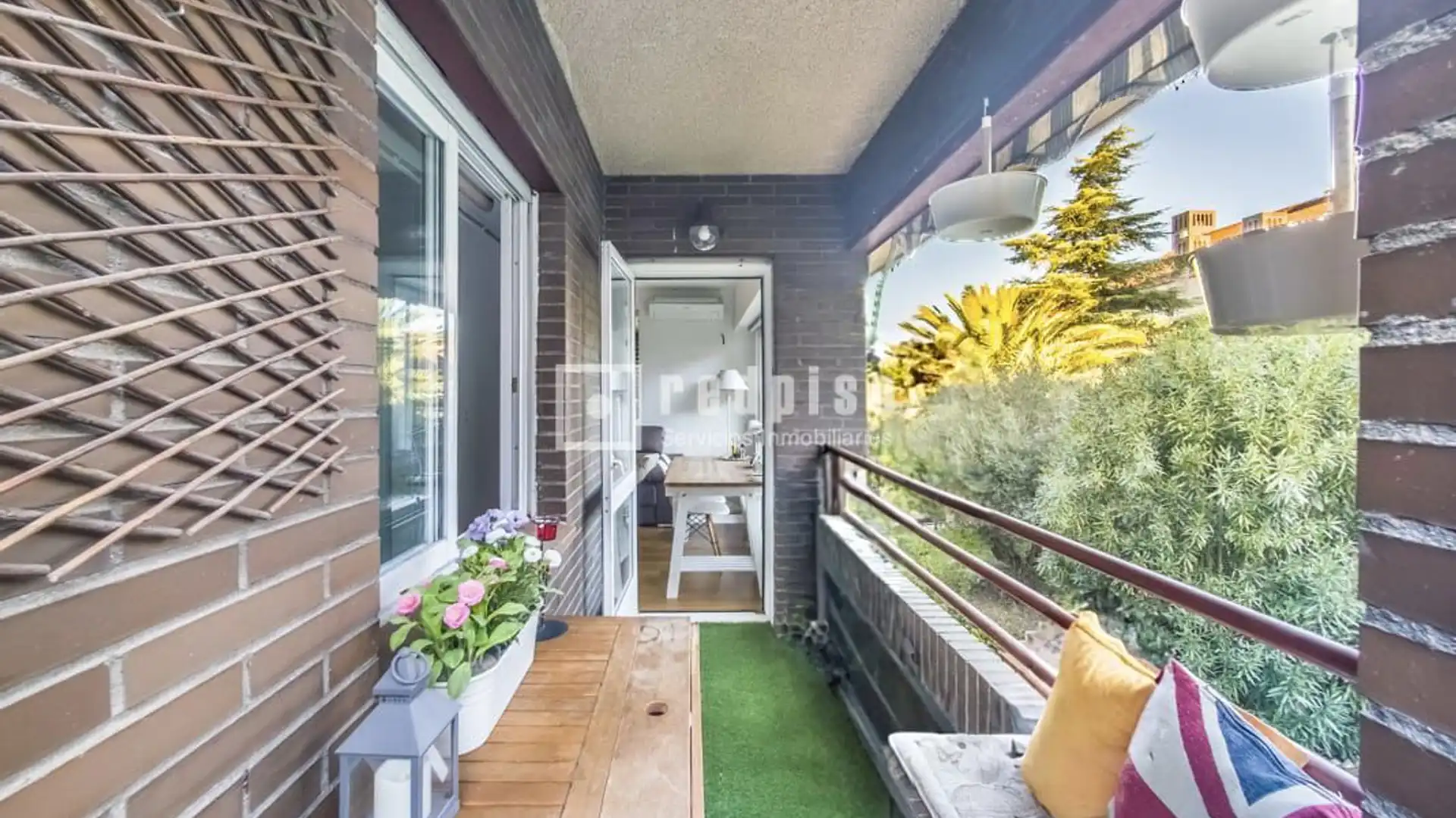 Balcony of Flat for sale in Alcorcón  with Air Conditioner, Heating and Private garden