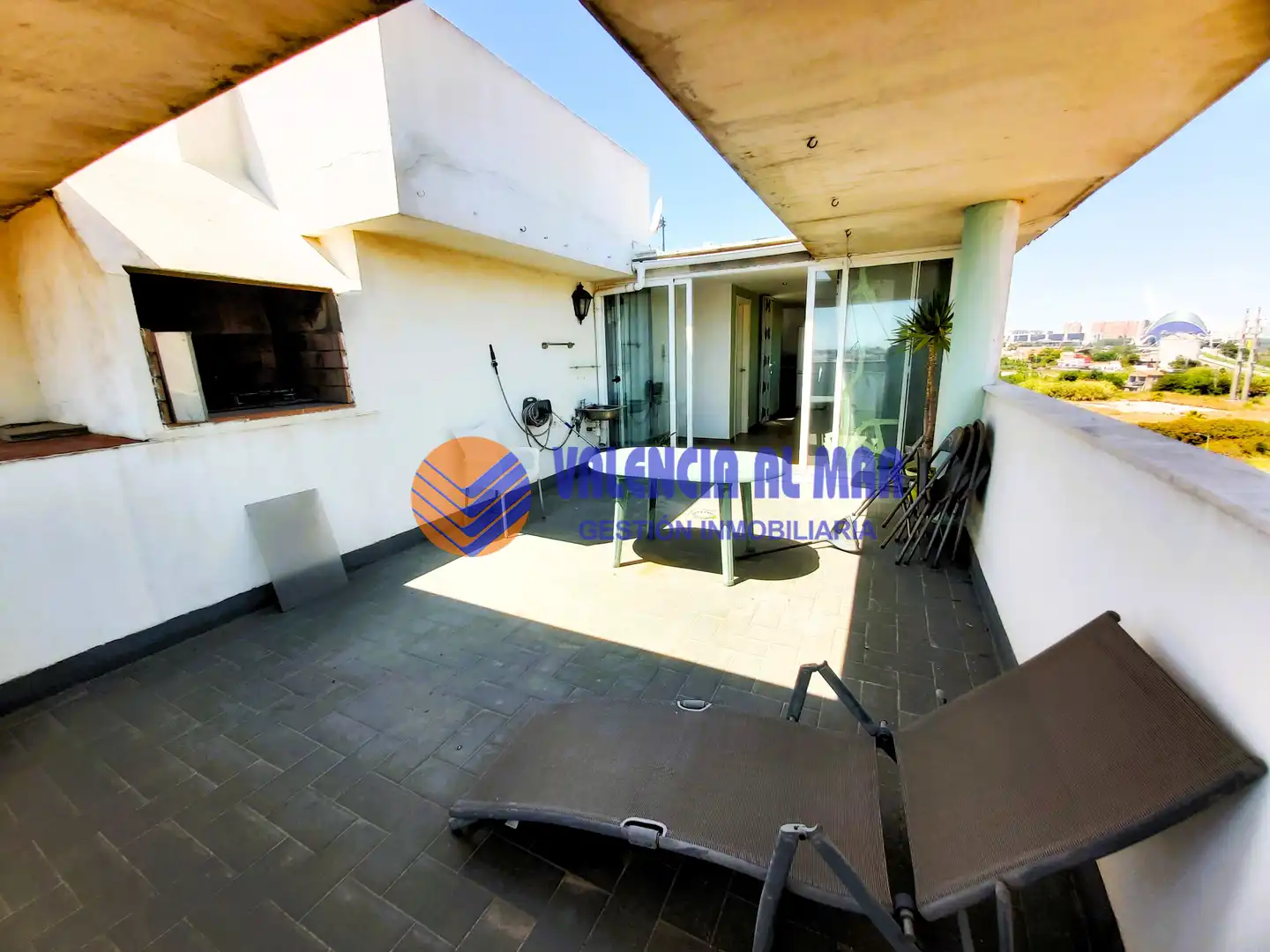 Terrasse von Dachboden zum Verkauf in Valencia mit Klimaanlage, Heizung und Parkett