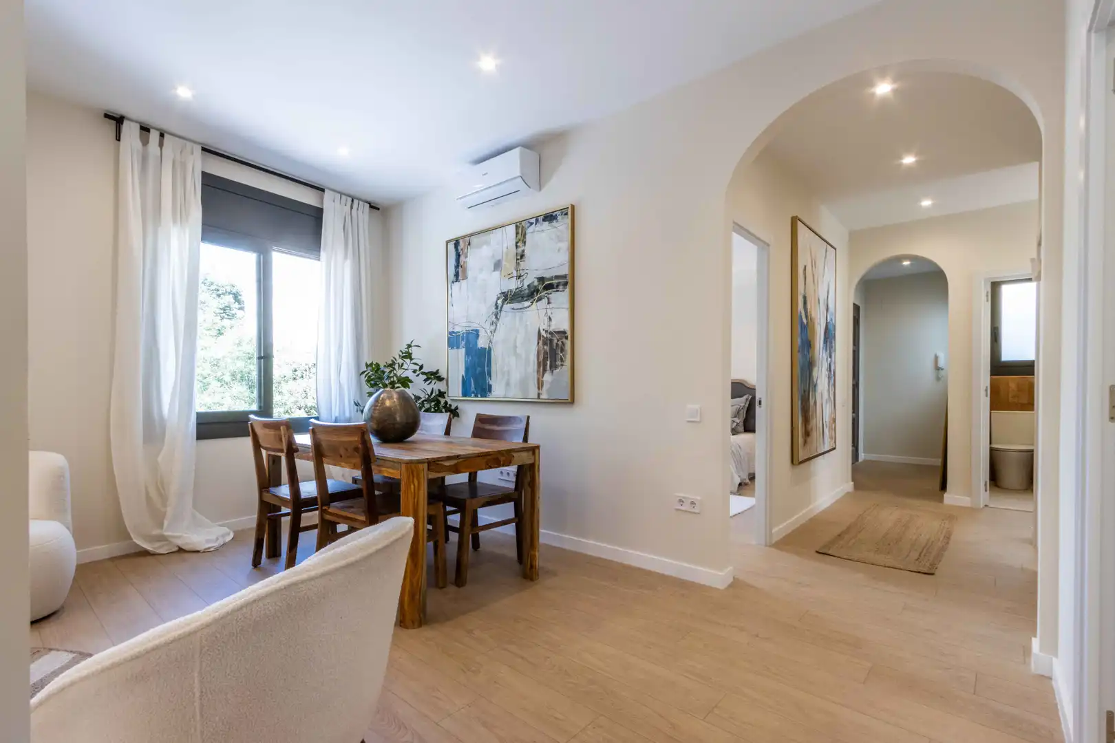Esszimmer von Wohnung zum Verkauf in Terrassa mit Klimaanlage, Heizung und Terrasse