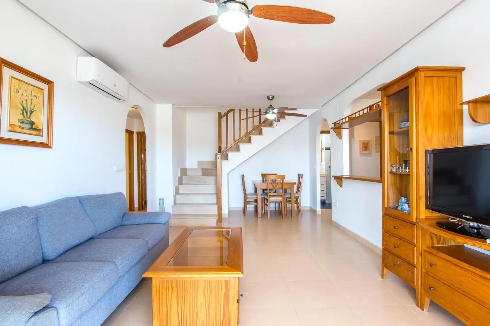Sala d'estar de Àtic en venda en Pilar de la Horadada amb Aire condicionat, Calefacció i Jardí privat