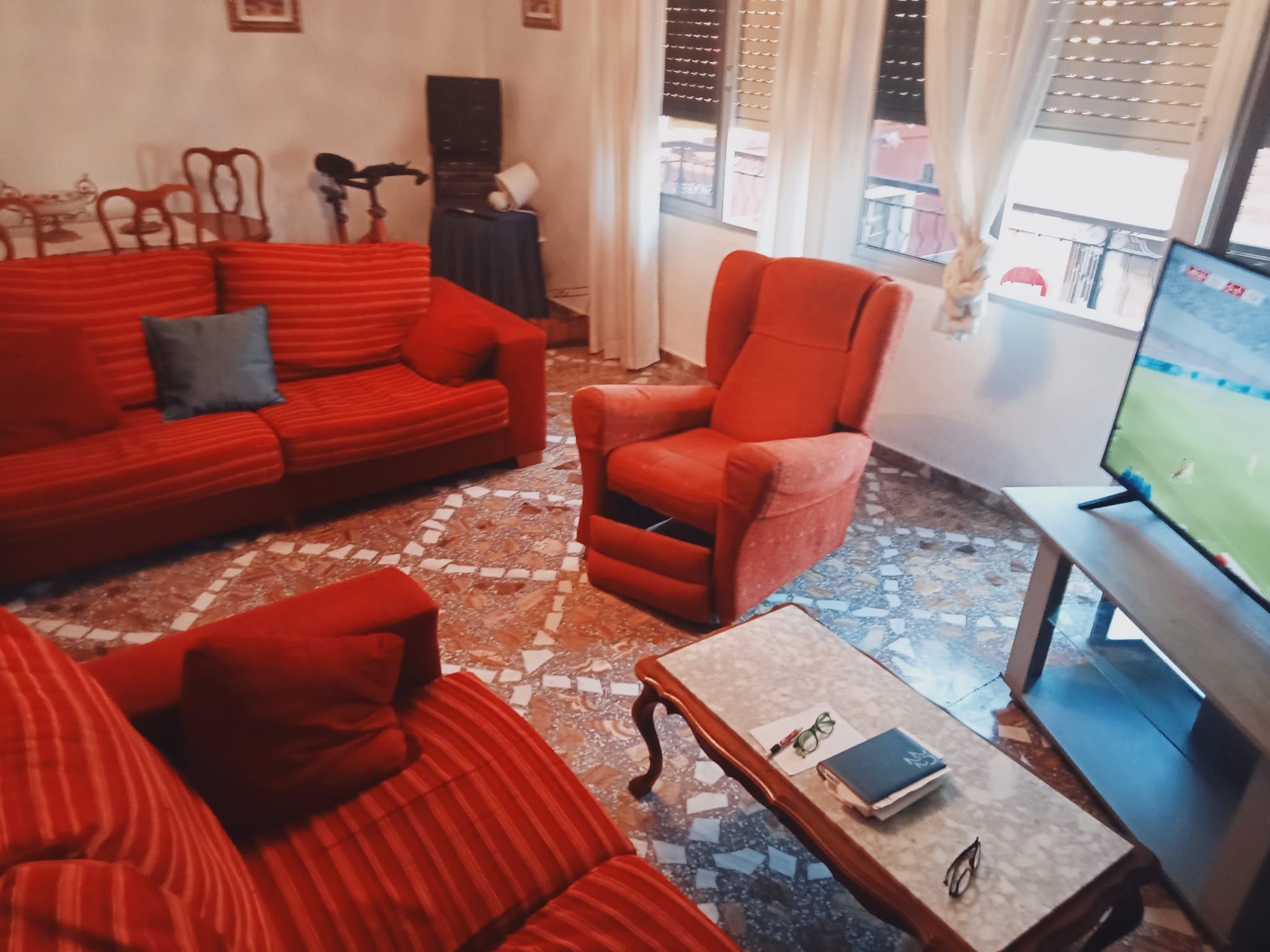 Living room of Flat for sale in  Murcia Capital  with Air Conditioner, Terrace and Storage room