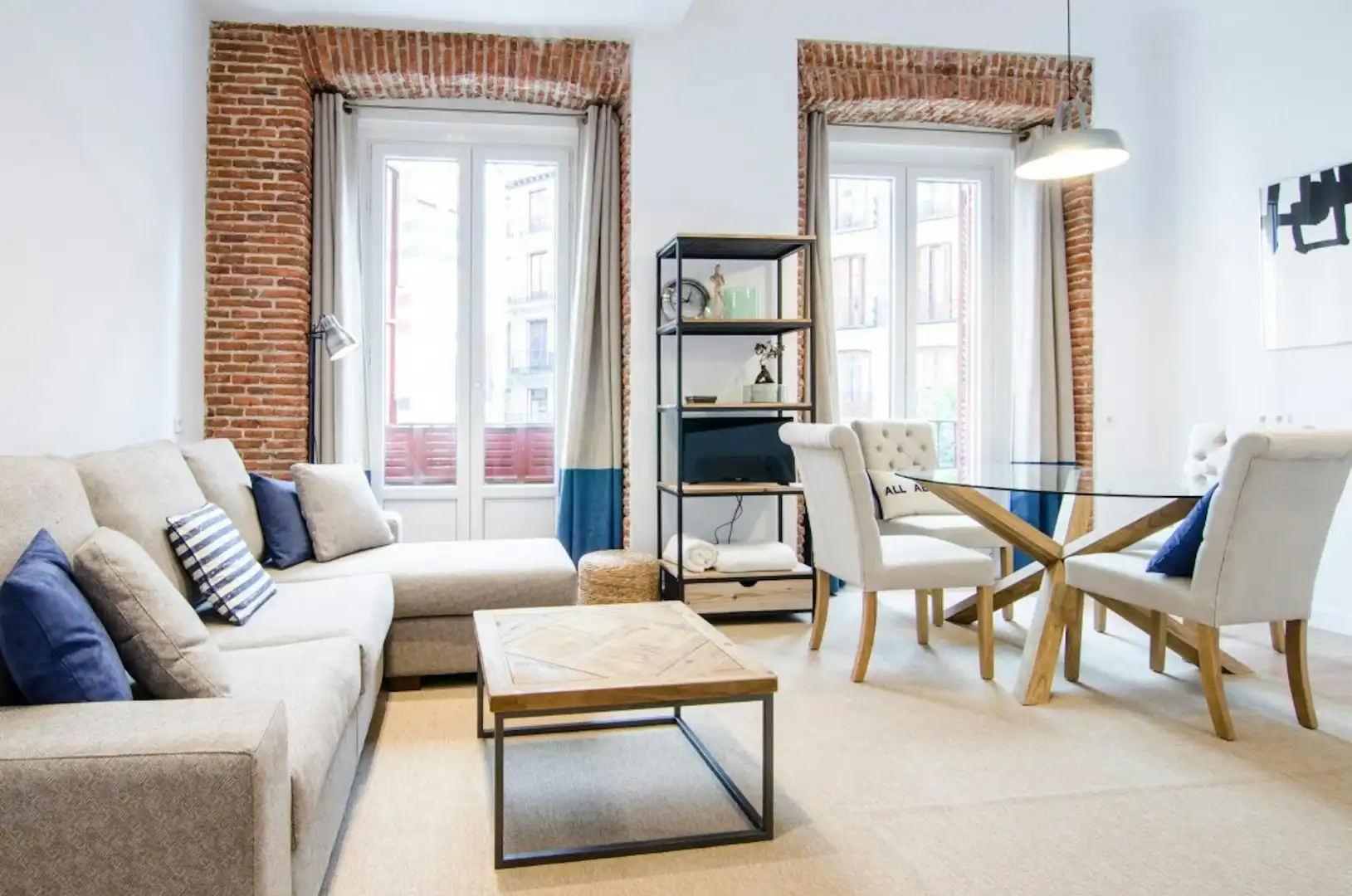 Wohnzimmer von Wohnung zur Miete in Madrid mit Klimaanlage, Heizung und Waschmaschine