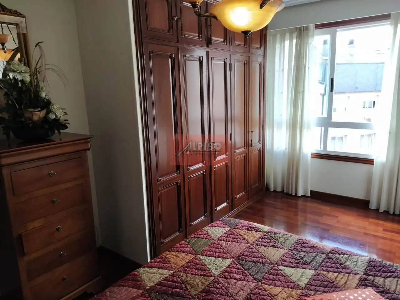 Bedroom of Flat for rent in Ourense Capital   with Heating, Parquet flooring and Furnished