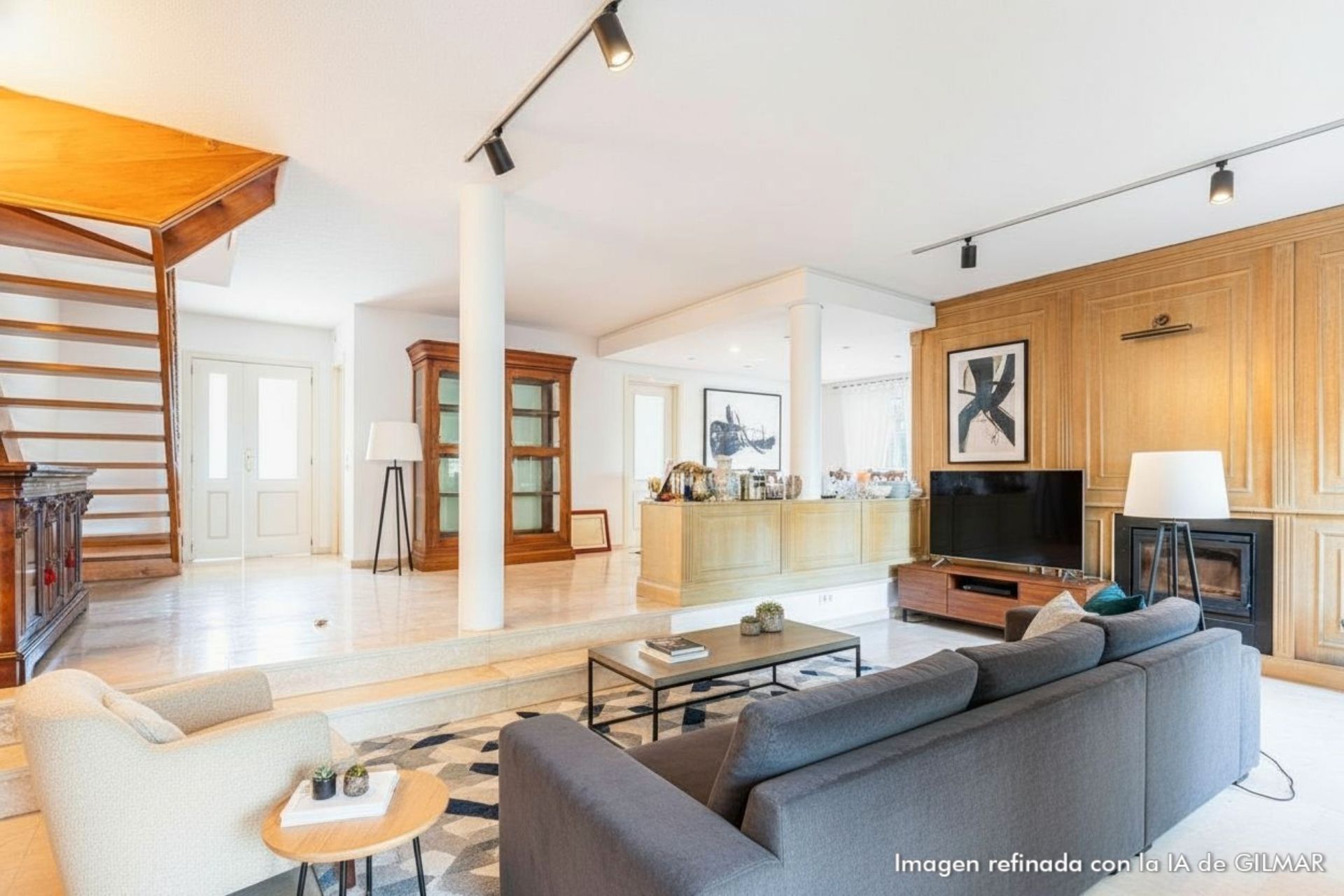 Living room of Single-family semi-detached for sale in Villanueva de la Cañada  with Air Conditioner, Heating and Private garden