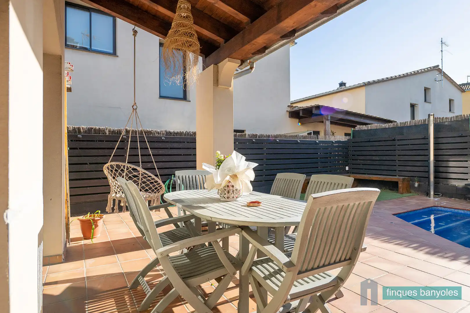 Terraza de Casa adosada en venta en Porqueres con Aire acondicionado, Calefacción y Jardín privado