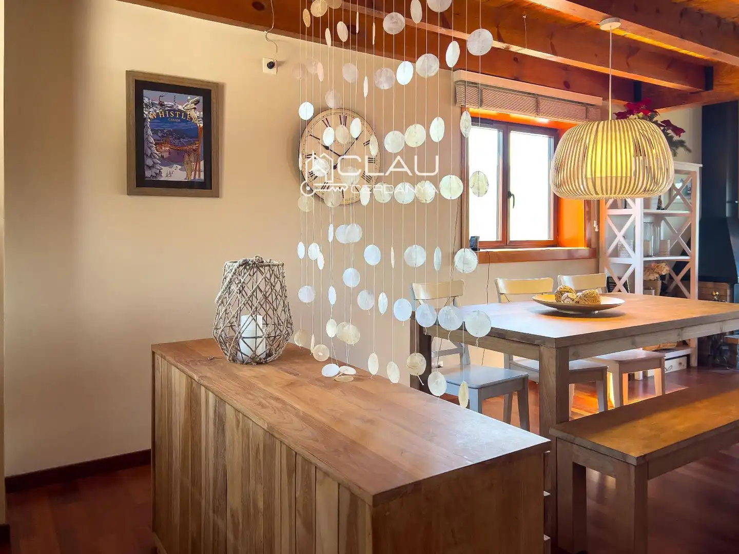 Dining room of Duplexes for rent in Osséja  with Heating, Parquet flooring and Terrace