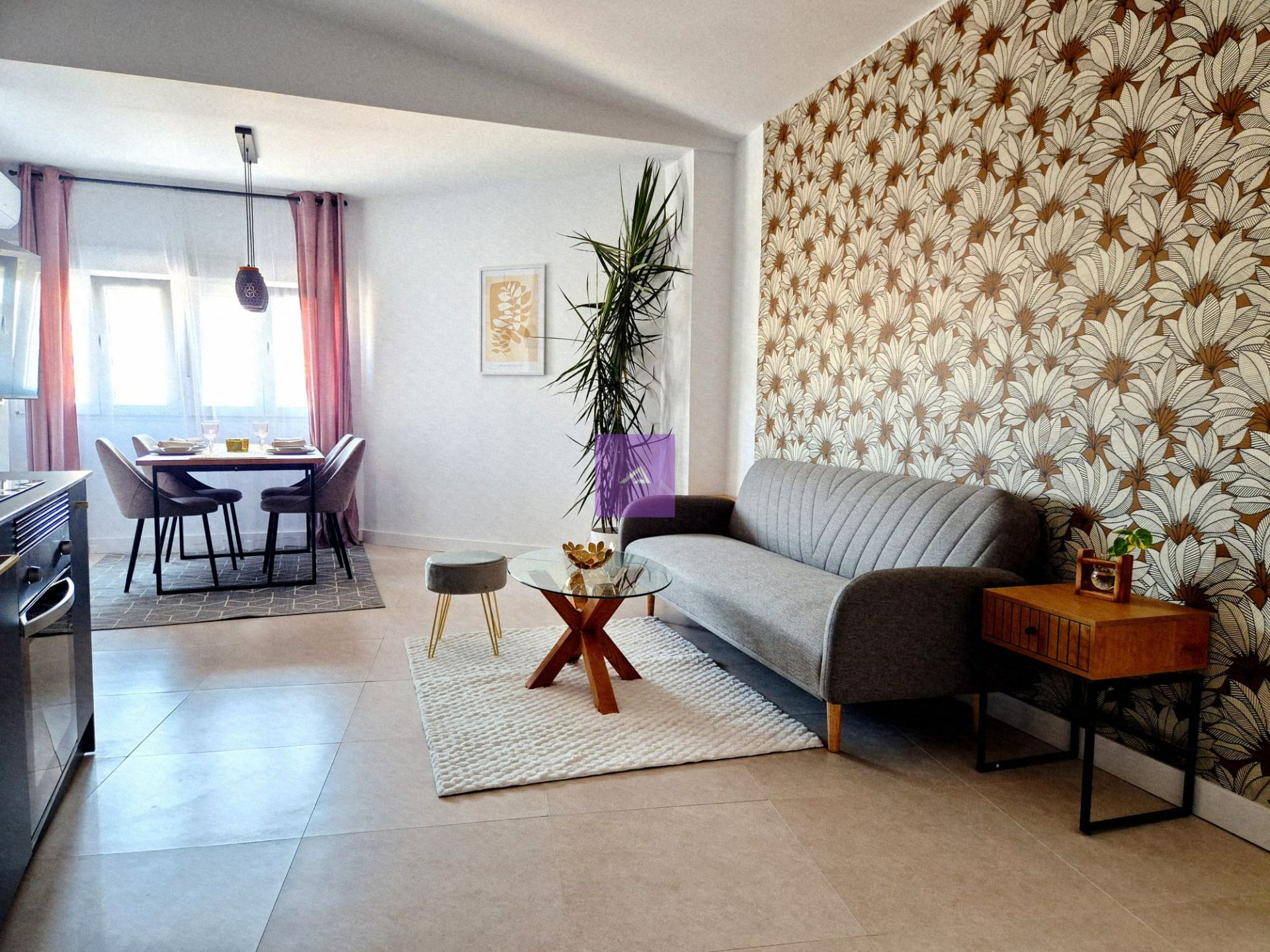 Living room of Flat for sale in Gandia  with Air Conditioner, Furnished and Balcony