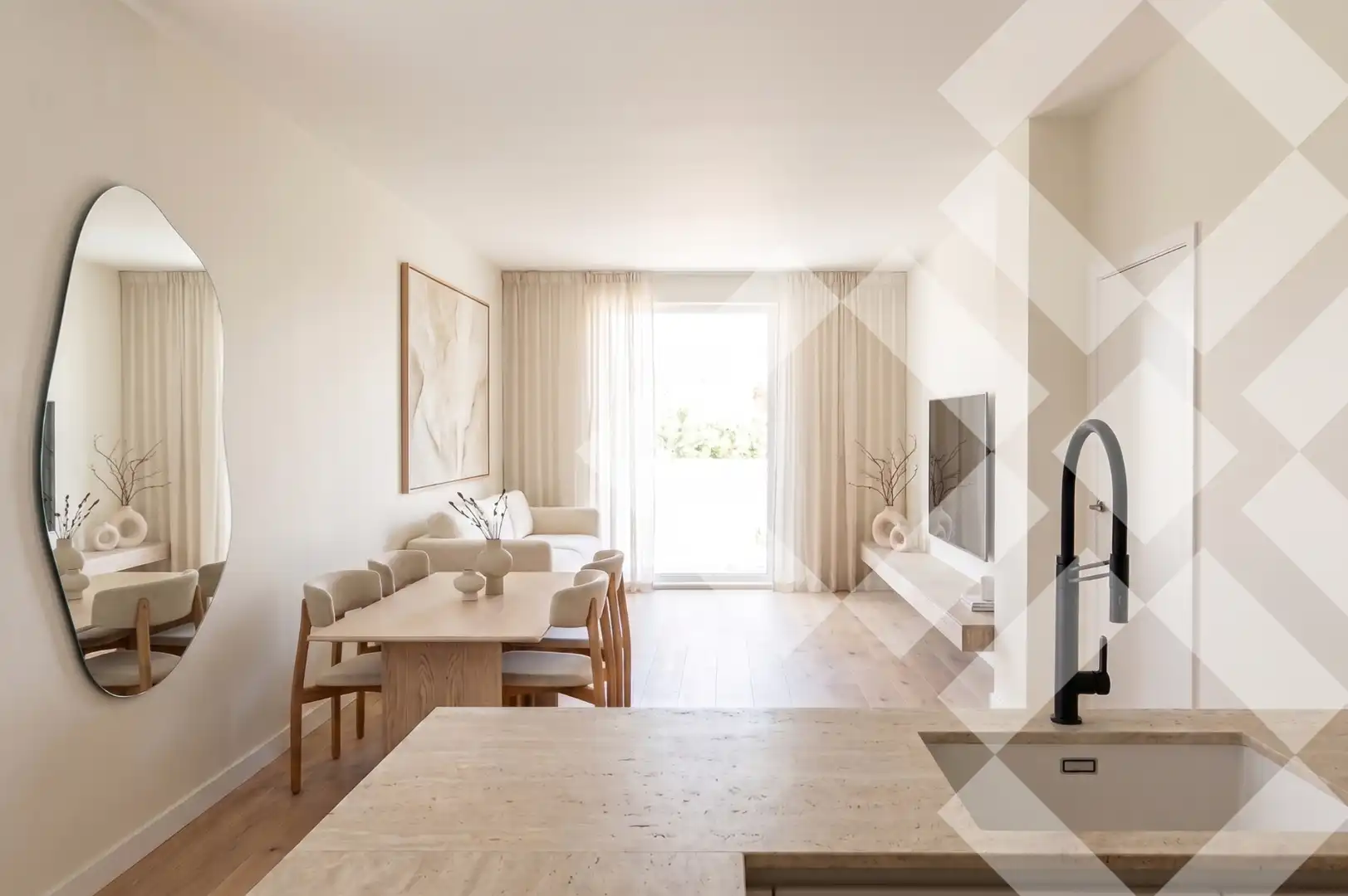 Living room of Flat for sale in  Barcelona Capital  with Air Conditioner, Terrace and Oven