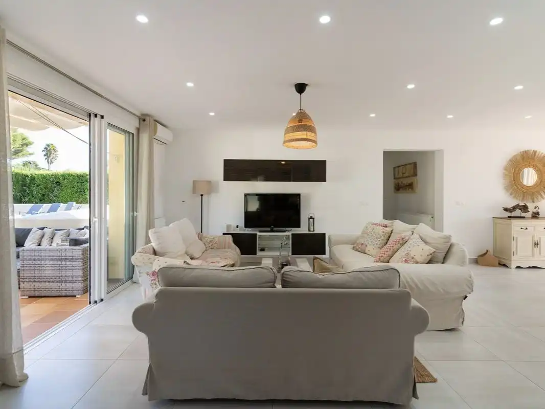 Living room of Houses for rent in Jávea / Xàbia  with Air Conditioner, Private garden and Terrace