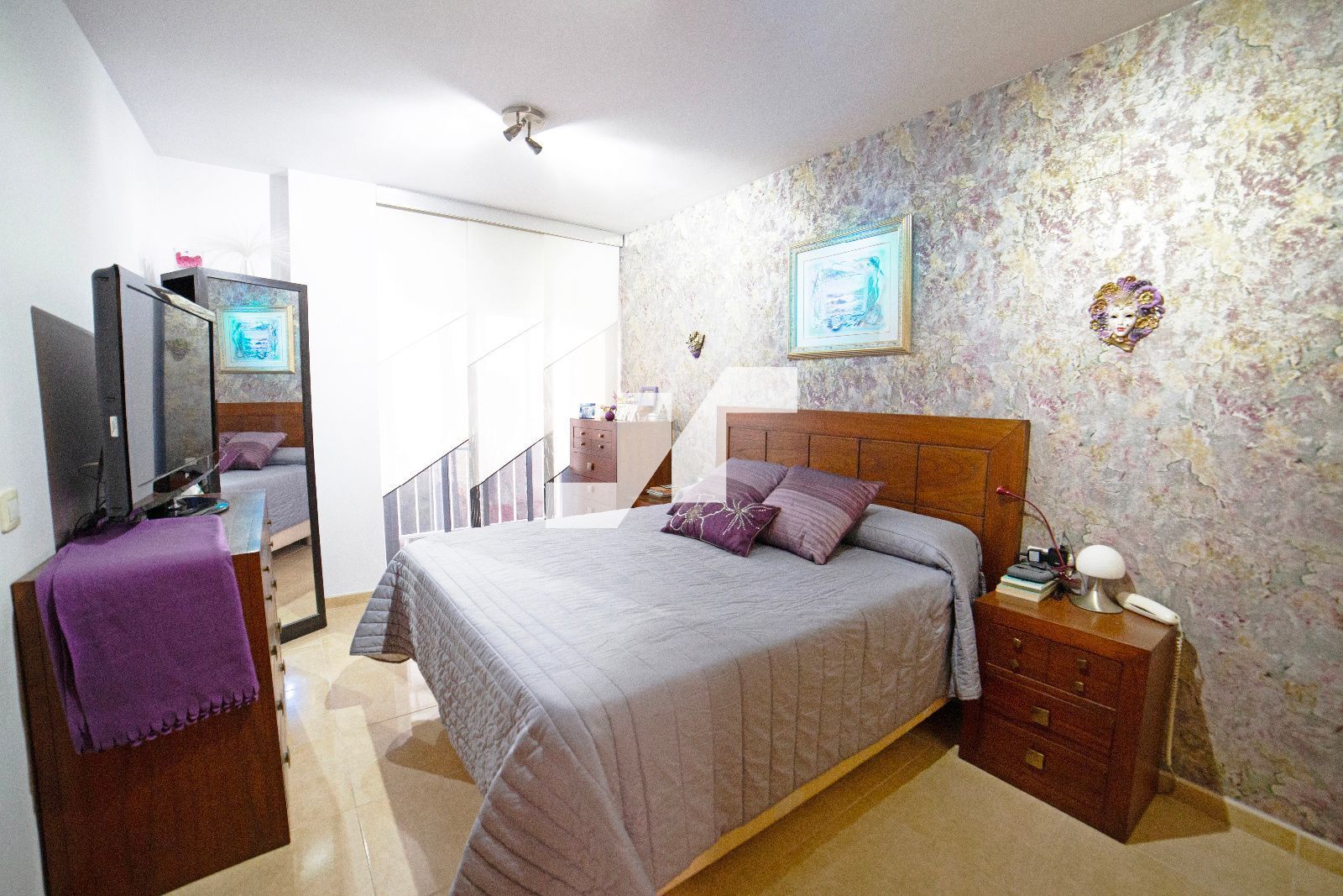 Bedroom of Single-family semi-detached for sale in Burriana / Borriana  with Air Conditioner, Heating and Terrace