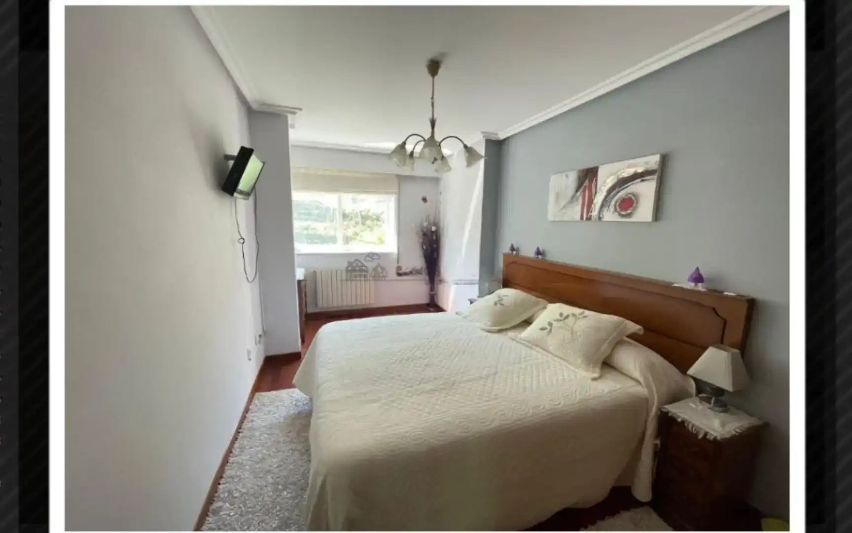 Bedroom of Flat for rent in Ourense Capital   with Parquet flooring, Furnished and Balcony