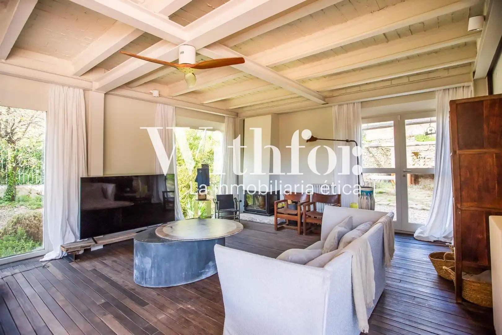 Sala de estar de Casa o chalet en venta en La Pera con Calefacción, Jardín privado y Terraza