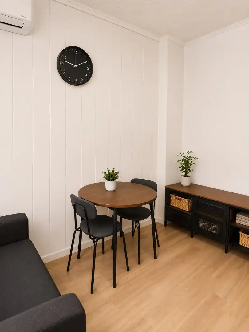 Menjador de Loft de lloguer en Valencia amb Aire condicionat, Moblat i Forn