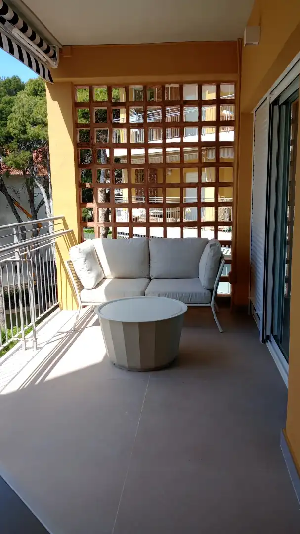 Terrassa de Apartament de lloguer en Benicasim / Benicàssim amb Aire condicionat, Calefacció i Jardí privat