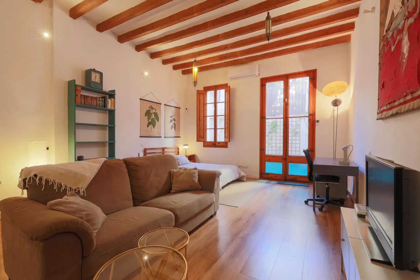 Sala de estar de Loft en venta en Barcelona con Aire acondicionado, Parquet y Terraza