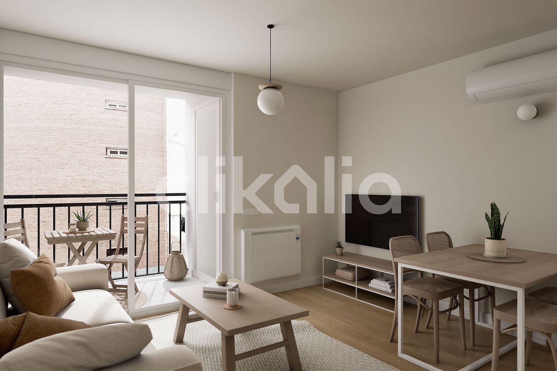 Living room of Flat for sale in  Madrid Capital  with Air Conditioner, Heating and Terrace