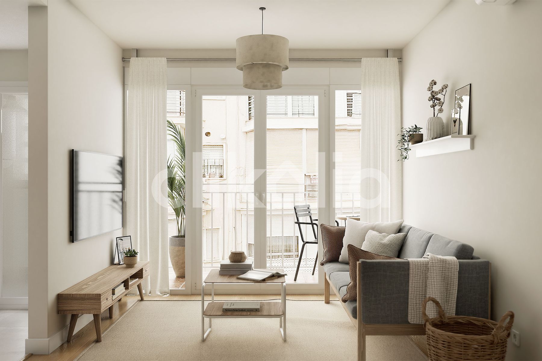 Living room of Flat for sale in  Sevilla Capital  with Air Conditioner and Terrace